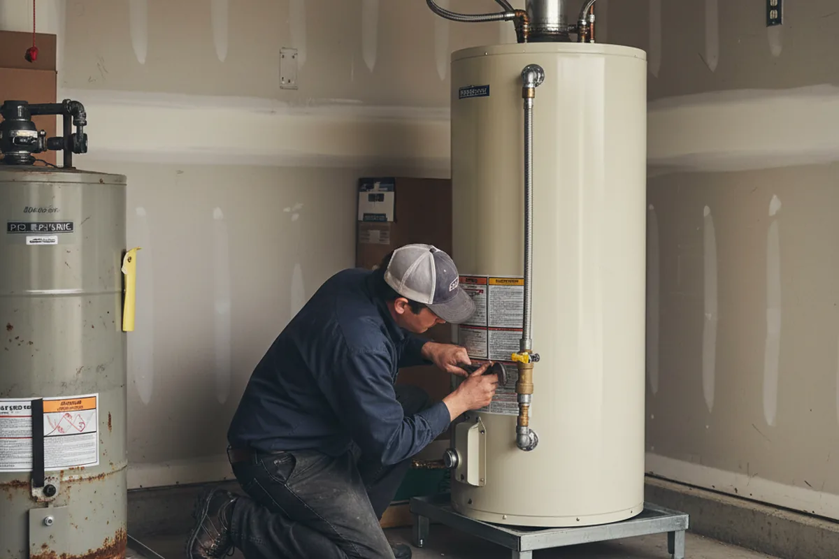 Water heater and shutoff valve replacement in Crab Orchard